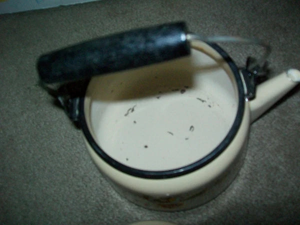 Vintage CERA-MET Enamelware Teapot