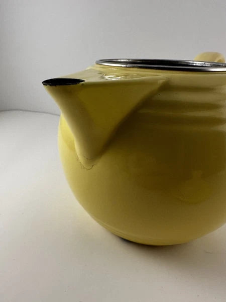 Fiestaware Enamel on Metal Yellow Insulated Teapot By Copco for Homer Laughlin