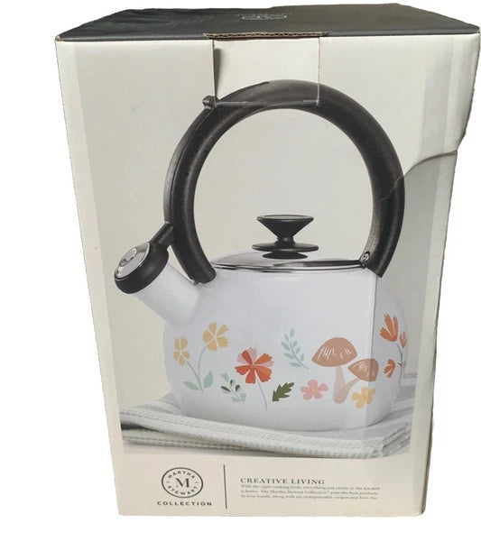 Martha Stewart Tea kettle,The Harvest Collection, Enamel On Steel / 1.4 Quart