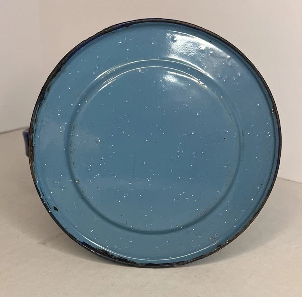Vintage Enamel Ware Coffee Pot -2 Tone Blue Speckled