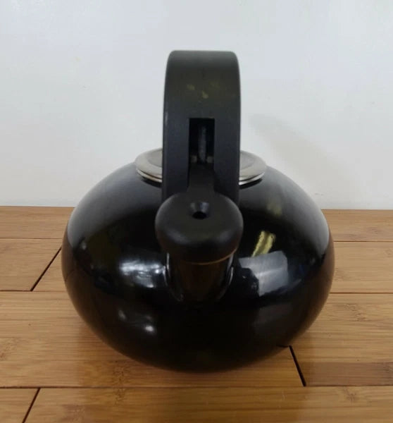 KitchenAid ~ 2 Qt/1.9L ~ Black Enamel ~  Whistling Teapot ~ Tea Kettle