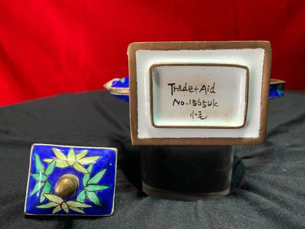 John Clementson Miniature Brass and Enamel Teapot with Panda