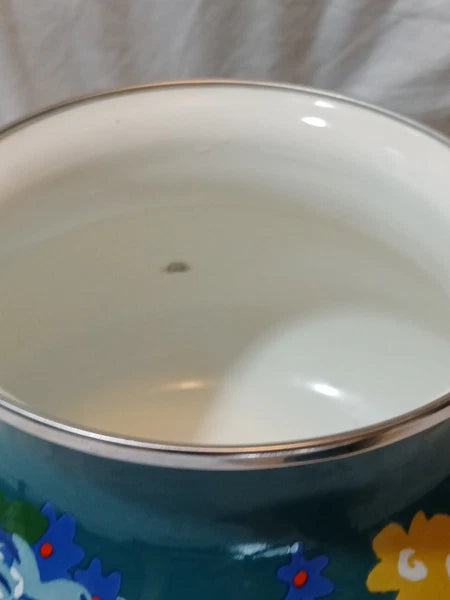 The Pioneer Woman Dazzling Dahlias Enamel Steel Teal 1.9 Quart Tea Kettle Pot