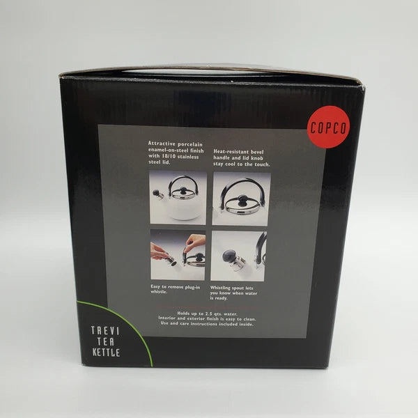 Copco Trevi Whistling Tea Kettle Black 2.5 Quart