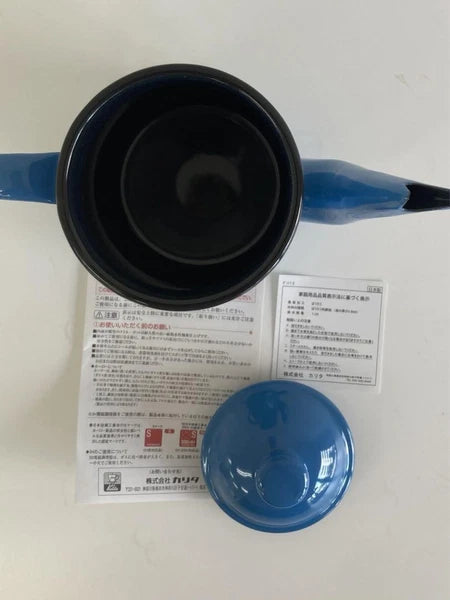 Kettle Kalita Blue Enamel 1L Modern Design Used