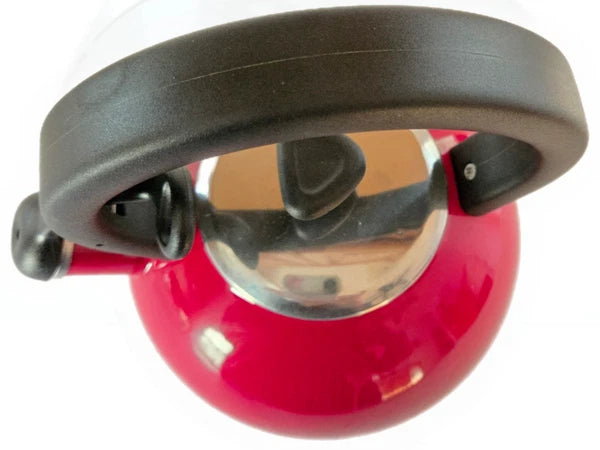 Vintage Silverstone Red Tea Kettle Height 10 inch Width 11 inch Read