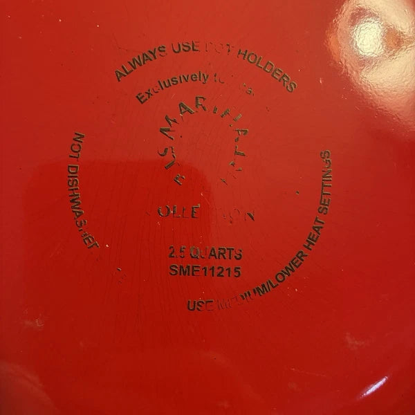 Martha Stewart Collection 2.5 Qt. Enamel on Steel Tea Kettle Ferrari Red