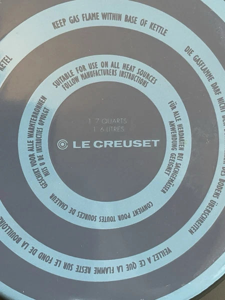 Classic Whistling Kettle By Le Creuset - Enamel on Steel 1.7 Qt - Blue Black