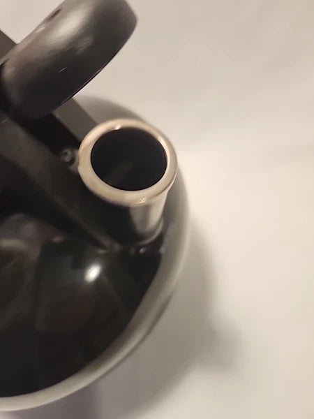 KitchenAid 2 Quart Whistling Kettle, Whistling Teapot, Black Enamel