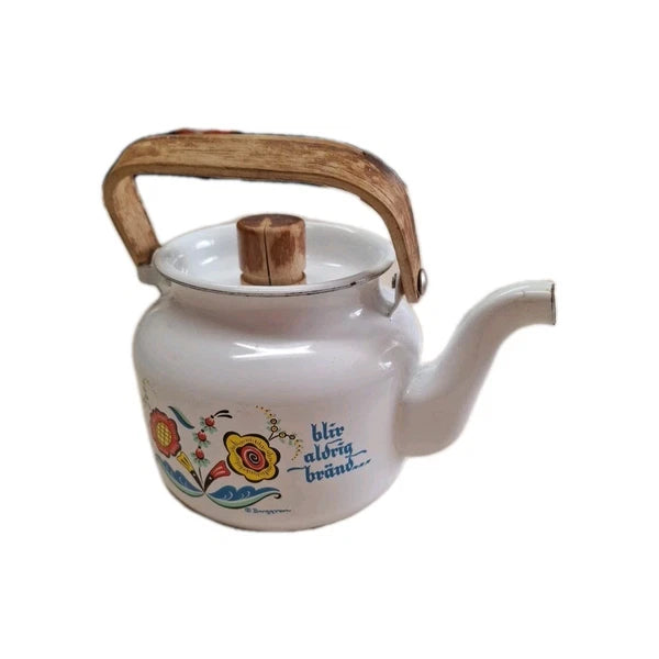Berggren Vintage Kettle Tea Pot Wooden Handle Swedish