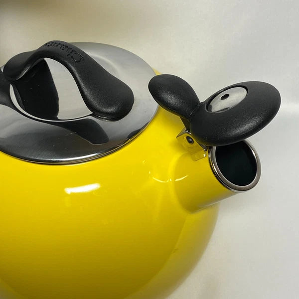 Chantal Whistling Teakettle Bright Yellow Enamel on Steel 2 Quart Kettle