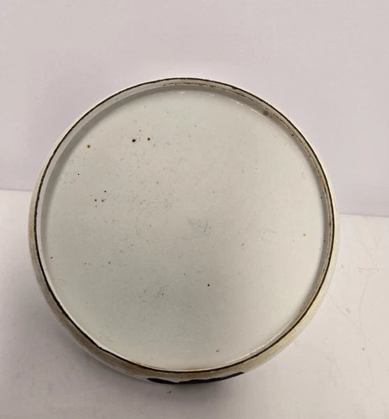 Vintage White Enamelware Farmhouse Decor Red and White Tea Kettle, Large Size