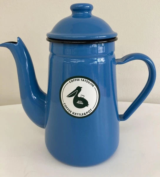 Kettle Kalita Blue Enamel 1L Modern Design Used