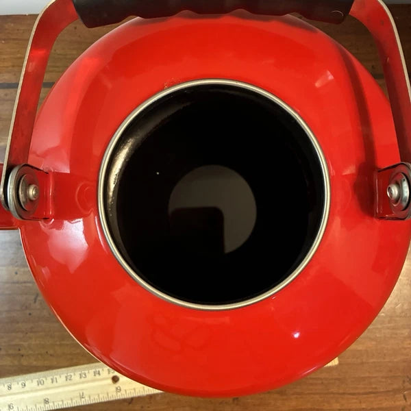Martha Stewart Collection 2.5 Qt. Enamel on Steel Tea Kettle Ferrari Red