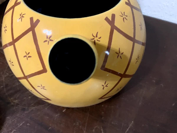 Copco Enamel on Steel Island Pineapple 2.5 Qt Whistling Tea Kettle 1993 WB