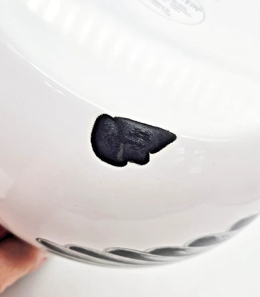 VTG M. Kamenstein Chicken Enamel Tea kettle Pot " Distressed For Display Only"