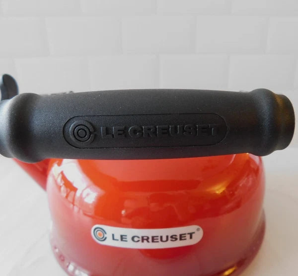 Le Creuset Enamel on Steel 1.7 Quart Whistling Tea Kettle in Cerise - New