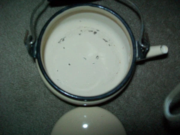 Vintage CERA-MET Enamelware Teapot