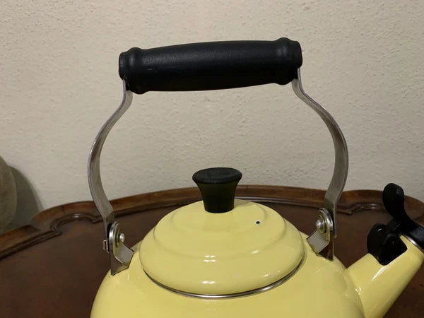 Le Creuset Enamel Yellow 1.7 qt Classic Whistling Tea Kettle