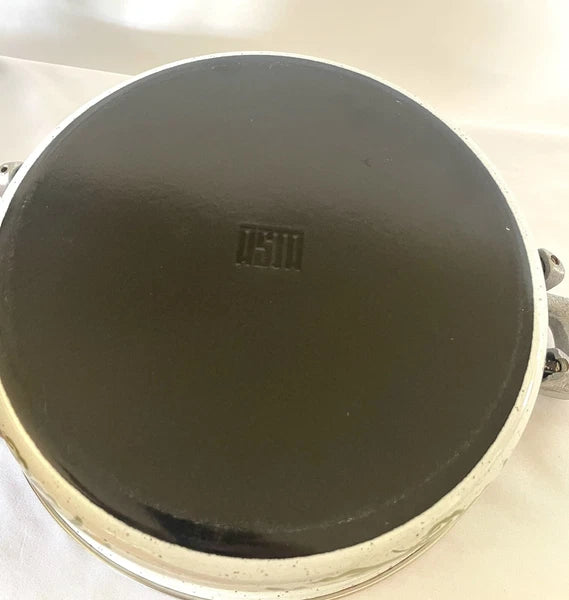 RARE SET - Vintage ASTA Enamel Cookware Teapot, Casserole Pot, & Fondue Set