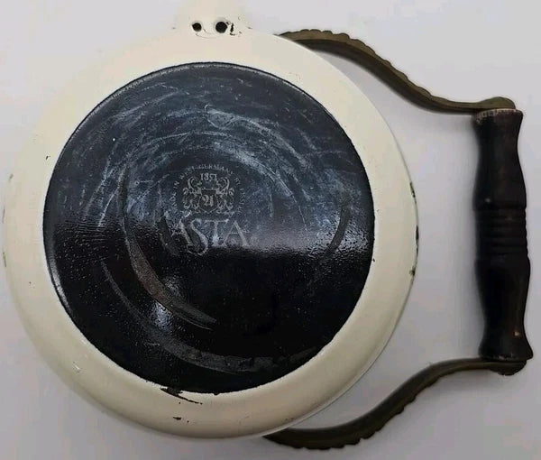 VTG 1960's Asta Fissler Enamelware 7 Piece Set Lidded Terrine Kettle Warmer Tray