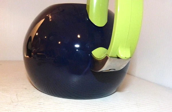 Vintage Copco Eggplant Enamel Whistling Tea Kettle  Beautiful Condition