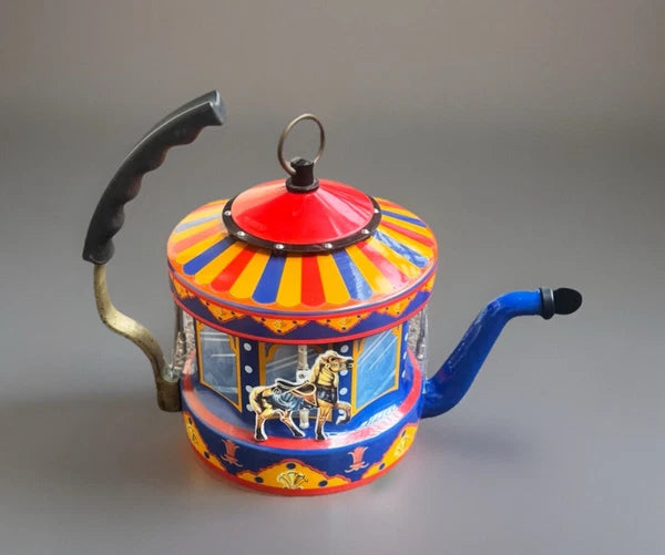 MKI Kamenstein World of Motion Tea Kettle Teapot Carousel FOR PARTS/DISPLAY READ