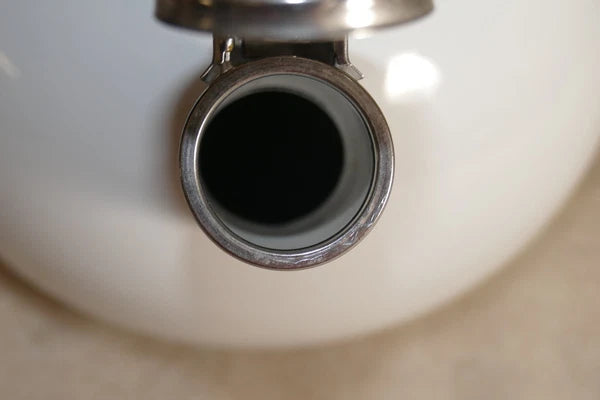 Vintage Farberware White Enamel Teapot Loud Whistling Kettle Half Handle