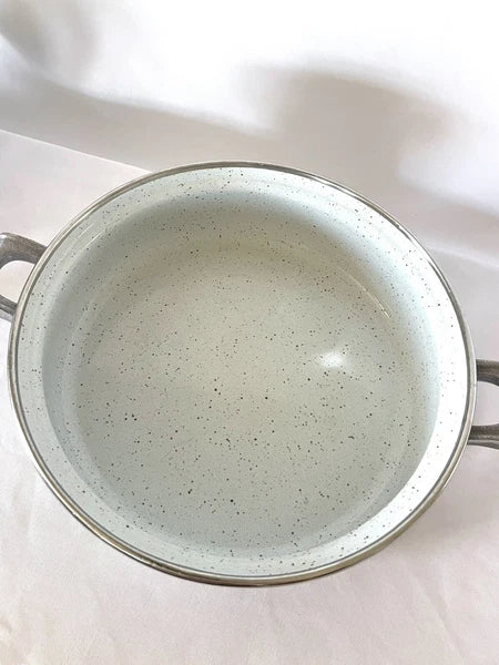 RARE SET - Vintage ASTA Enamel Cookware Teapot, Casserole Pot, & Fondue Set