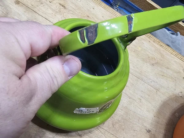 Lot Of 3 Cousances Teapots & BOWL Red & Orange Beautiful Similar To Le Creuset