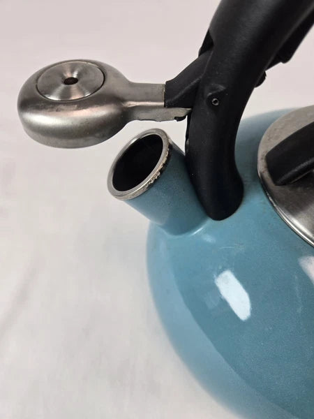 Cuisinart Tea Pot Kettle 2.5 Qt or 20 Cups Teal Enameled w/ Silver Lid