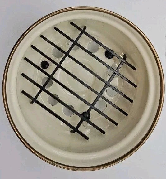 VTG 1960's Asta Fissler Enamelware 7 Piece Set Lidded Terrine Kettle Warmer Tray