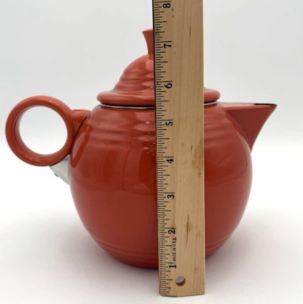 FIESTAWARE Persimmon Enamel on Metal Teapot by COPCO
