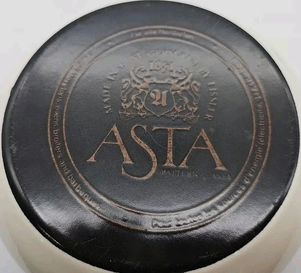 VTG 1960's Asta Fissler Enamelware 7 Piece Set Lidded Terrine Kettle Warmer Tray