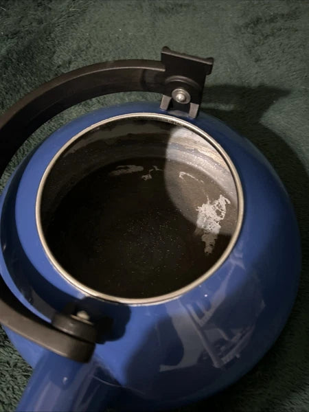 LE CREUSET Zen Tea Kettle Teapot Blue Enamel Retro Style 1.6 US Quarts/1.5 Liter