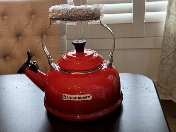 Le Creuset Classic Enamel on Steel 1.7 Qt. Whistling Tea Kettle - Cerise