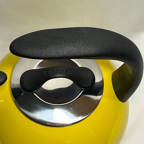 Chantal Whistling Teakettle Bright Yellow Enamel on Steel 2 Quart Kettle