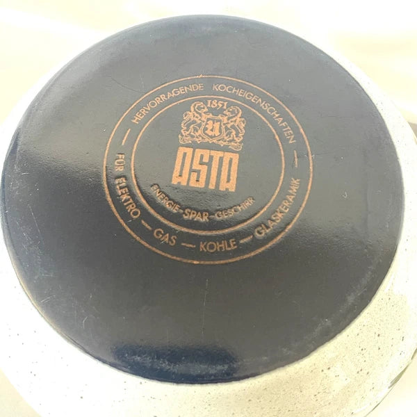 RARE SET - Vintage ASTA Enamel Cookware Teapot, Casserole Pot, & Fondue Set