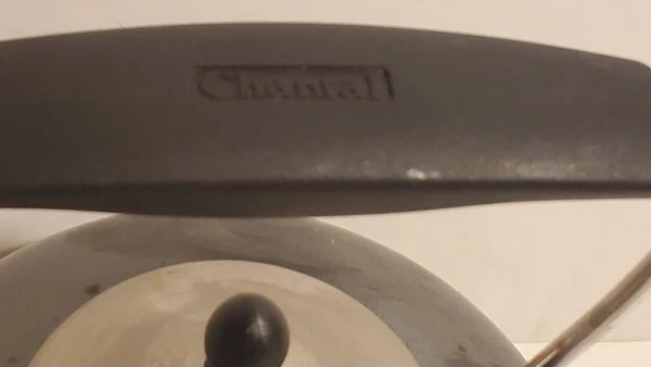 CHANTAL WHISTLING TEA KETTLE WHISTLER BLACK ENAMEL STAINLESS STEEL BLUE INTERIOR