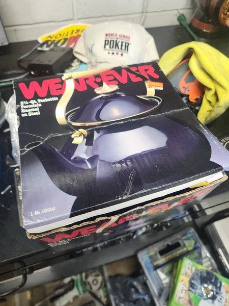 NEW OLD STOCK Vintage Wear-Ever Porcelain Over Steal Tea Kettle Model 83302