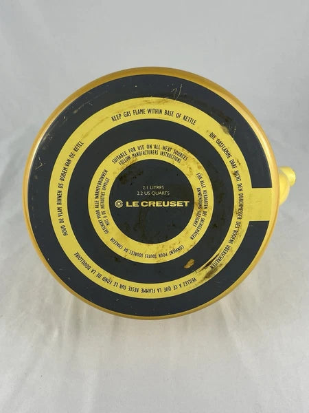 HTF Le Creuset Enamel Tea Kettle 2.2QT Yellow Ombré Nectar