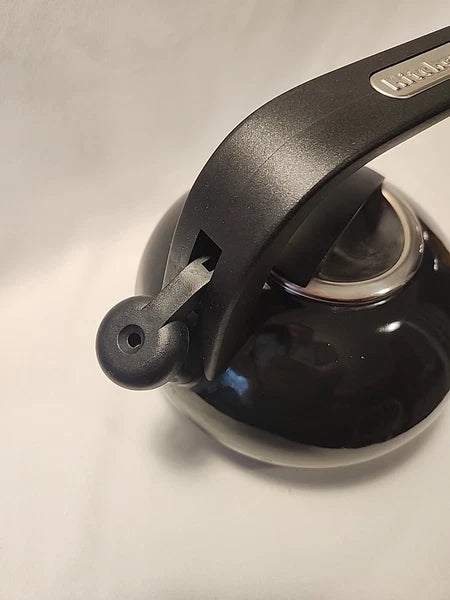 KitchenAid 2 Quart Whistling Kettle, Whistling Teapot, Black Enamel
