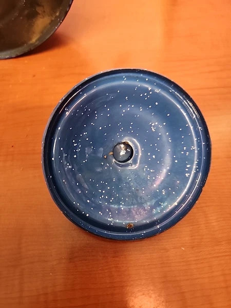 Vintage Antique Speckled Enamelware Teapot Tea Kettle Primitive Rustic Farmhouse