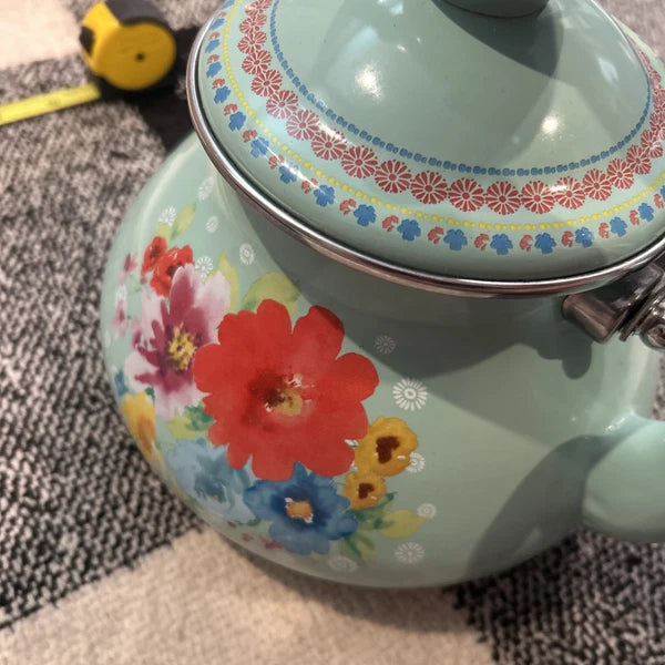 pioneer woman flower teapot