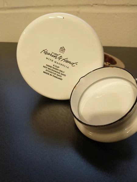 Hearth And Hand Magnolia White Enamel 6 Cup Coffee Teapot