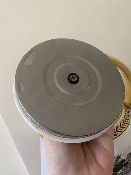 Rare Vintage Villeroy & Boch Audun Ferme Enamel Tea Kettle Teapot AS IS