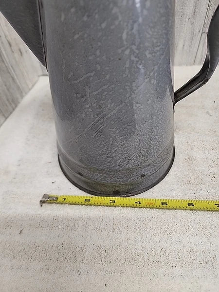 Stunning Vtg Grey Enamel Splatterware Lot Agate Can. Spout Teapot Bundt Pan Farm