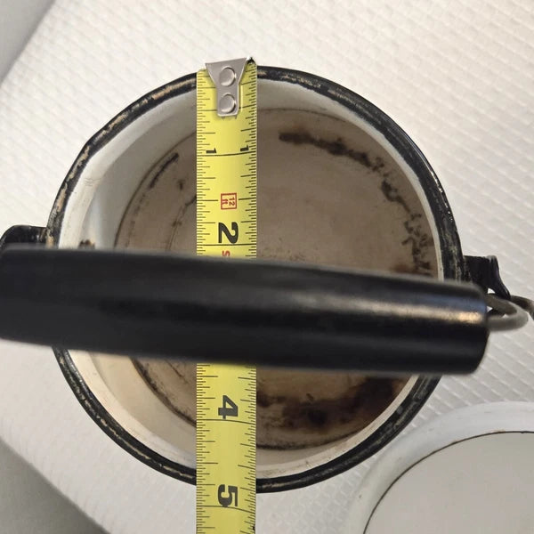 Vtg Berggren  Enamelware Teapot Tea Kettle Pennsylvania Dutch Folk Art READ