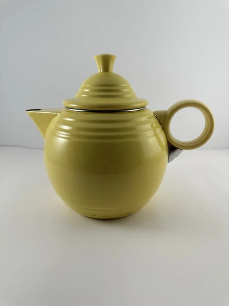 Fiestaware Enamel on Metal Yellow Insulated Teapot By Copco for Homer Laughlin