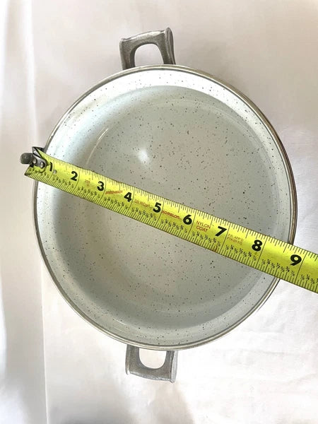 RARE SET - Vintage ASTA Enamel Cookware Teapot, Casserole Pot, & Fondue Set